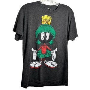 Vintage Soft Spun Marvin the Martian Distressed Graphic Print T-Shirt, Size M